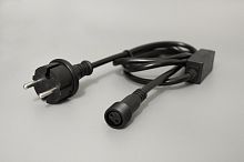 Шнур питания универсальный 220В 2А Черный картинка 